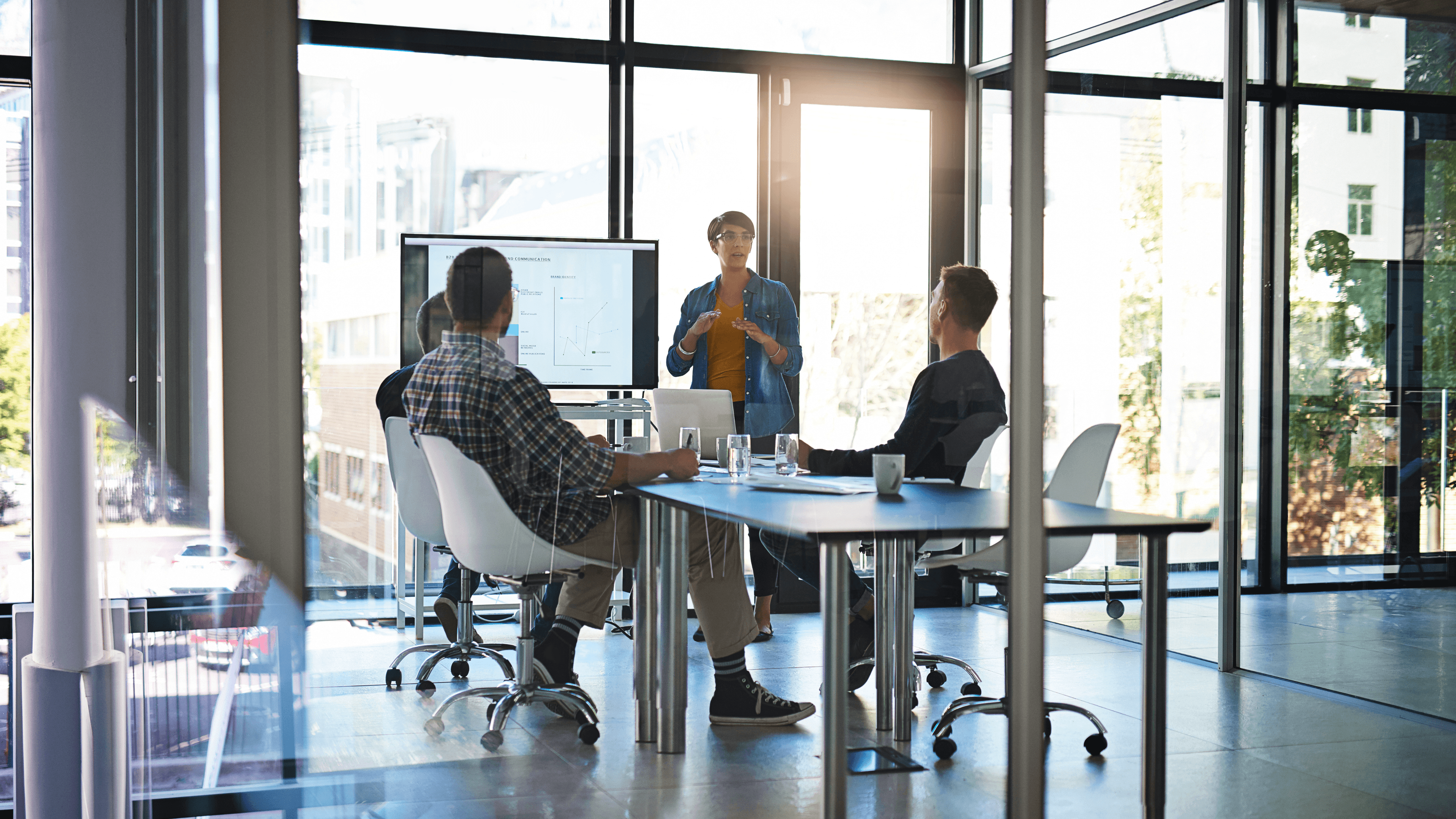 people working in an office